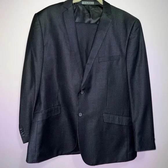 Tazio Mens Slim Charcoal Color Suit Set